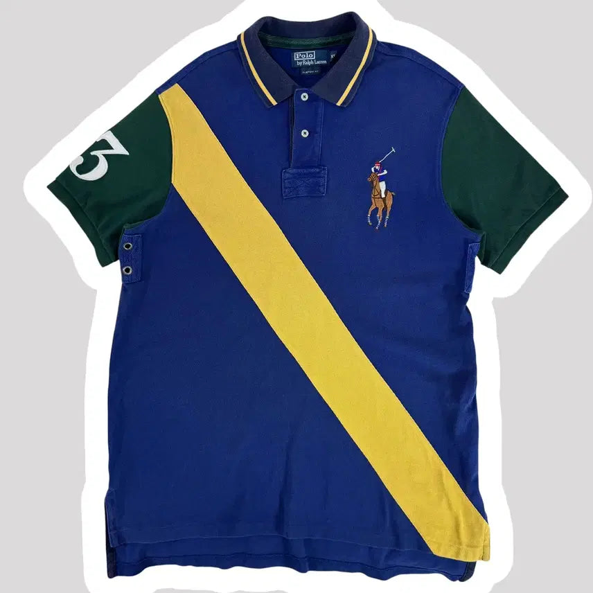 [BUNJANG] Polo Ralph Lauren Big Pony Multicolor Short Sleeve Polo Shirt XL / 폴로 랄프로렌 빅포니 멀티컬러 반팔카라티 (No.44)