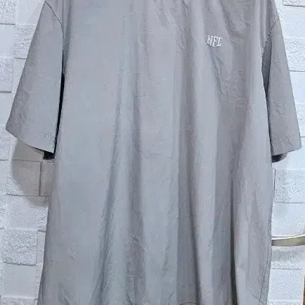 [BUNJANG] NFL Woven Short Sleeve T-Shirt Grey L / NFL 우븐 반팔 티셔츠 그레이 L