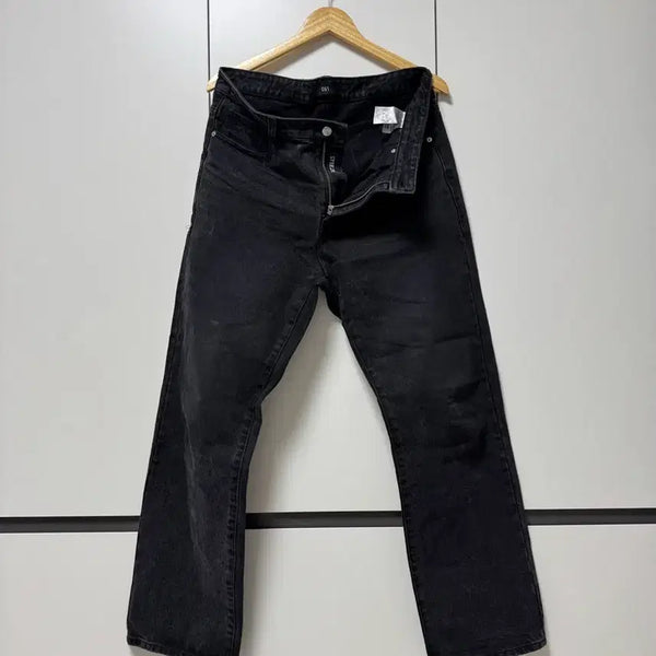 [BUNJANG] PLACK Jeans 051 Steez Black Denim Jeans Size 33 / [33]플랙진 051 스티즈 흑청데님