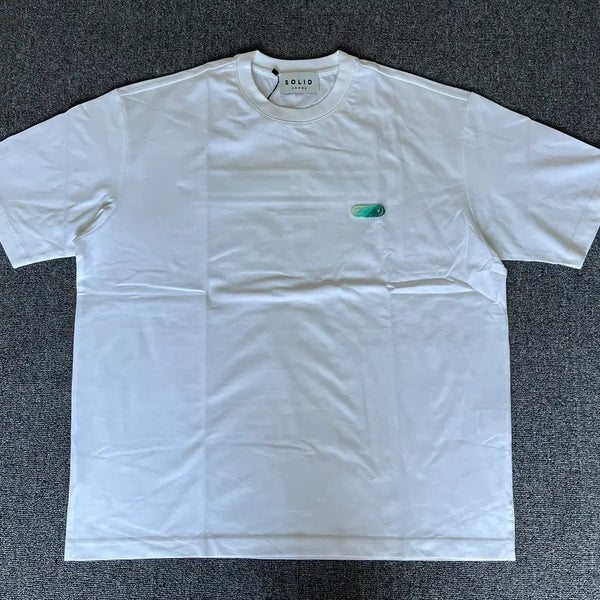 [BUNJANG] Solid Homme Gradient Back Logo T-shirt Green / 솔리드 옴므 그라디언트 백로고 티셔츠 그린