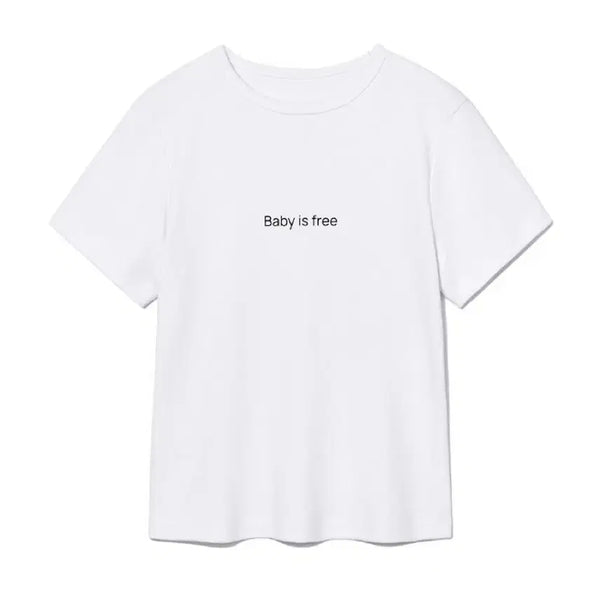 [BUNJANG] Glowny Baby is Free T-Shirt / 글로니 baby is free tee 반팔 티셔츠 glowny