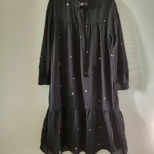 [BUNJANG] SJ SJ Embroidered Long Dress / 한섬 SJ SJ 자수 원피스