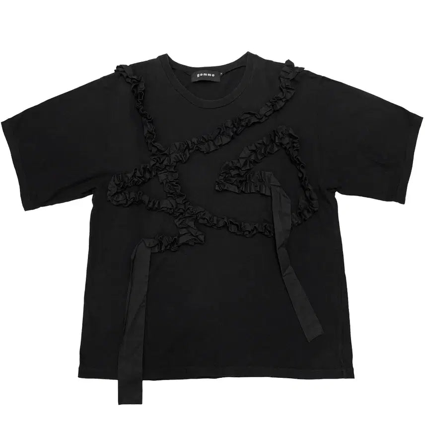 [BUNJANG] Gomme Shirring Strap Detail Bondage Top Black / 고무 (Gomme)