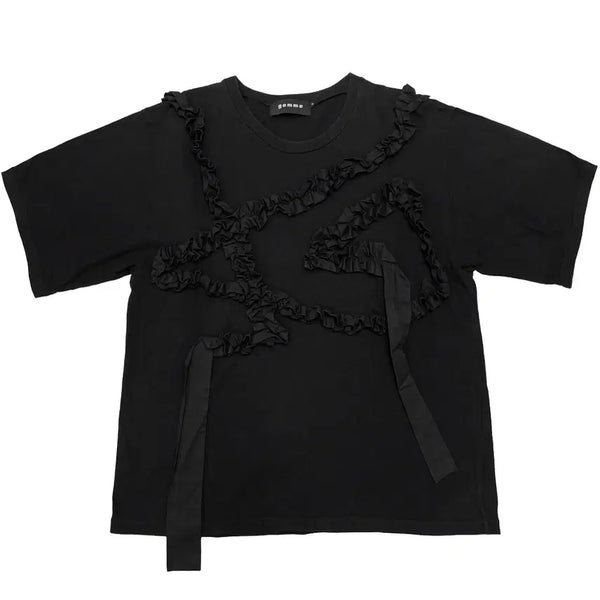 [BUNJANG] Gomme Shirring Strap Detail Bondage Top Black / 고무 (Gomme)