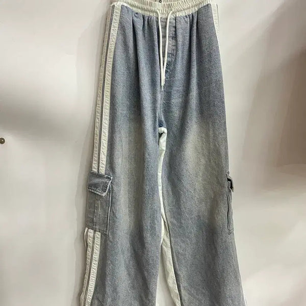 [BUNJANG] OUR Unique Color-Blocked Cargo Pants / [FREE] 아워(OUR) 유니크 배색 카고 팬츠2.5