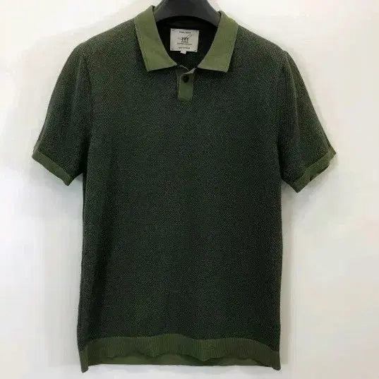 [BUNJANG] Henry Cotton Knit Polo Shirt Khaki Green Size 105 / 헨리코튼 니트 카라티 50 105사이즈