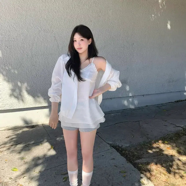 [BUNJANG] Ondemine Glitter Blouse Set / 온드민 글리터 블라우스 세트