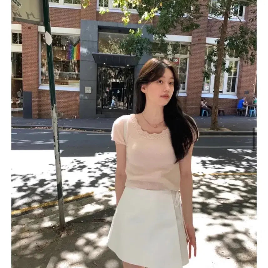 [BUNJANG] Leplaine Kiko Wrap Skirt White S / 르플레인 키코 스커트 화이트 S spring kiko skirt