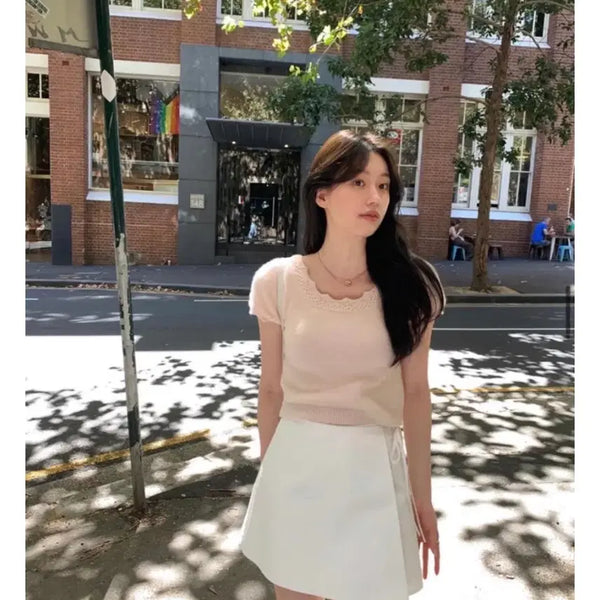 [BUNJANG] Leplaine Kiko Wrap Skirt White S / 르플레인 키코 스커트 화이트 S spring kiko skirt