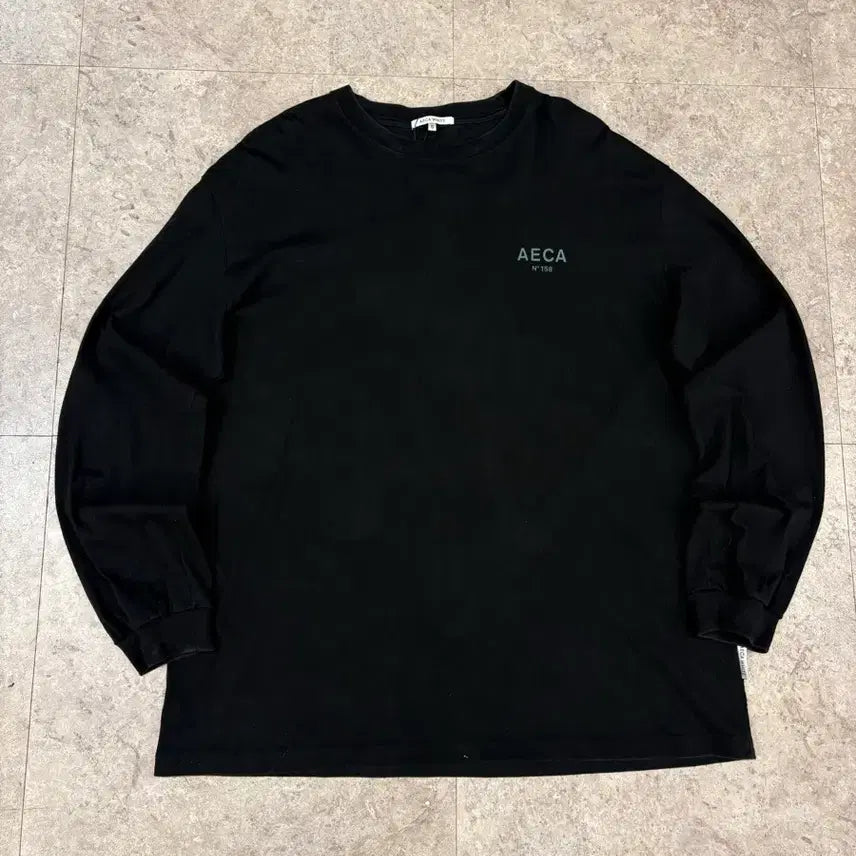 [BUNJANG] AECA Long Sleeve T-Shirt Black / AECA 긴팔 티셔츠 블랙 #csz674