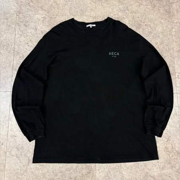 [BUNJANG] AECA Long Sleeve T-Shirt Black / AECA 긴팔 티셔츠 블랙 #csz674