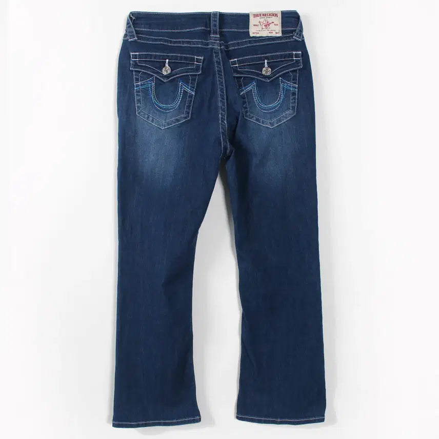 [BUNJANG] True Religion Signature Horseshoe Flap Pocket Jeans / 트루릴리전 시그니처 말발굽 플랩 포켓 중청 데님 청바지