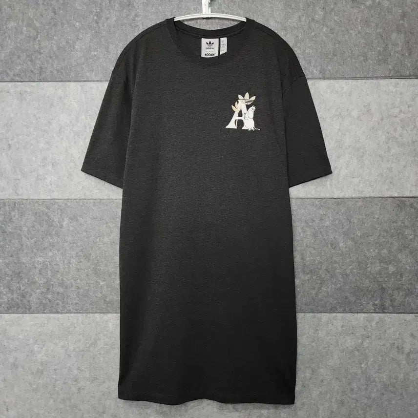 [BUNJANG] Adidas Originals x Moomin Women's Oversized Dress T-Shirt - Charcoal Grey (Size XS) / 아디다스 오리지널 x 무민 여성 원피스 티셔츠 (사이즈 XS)