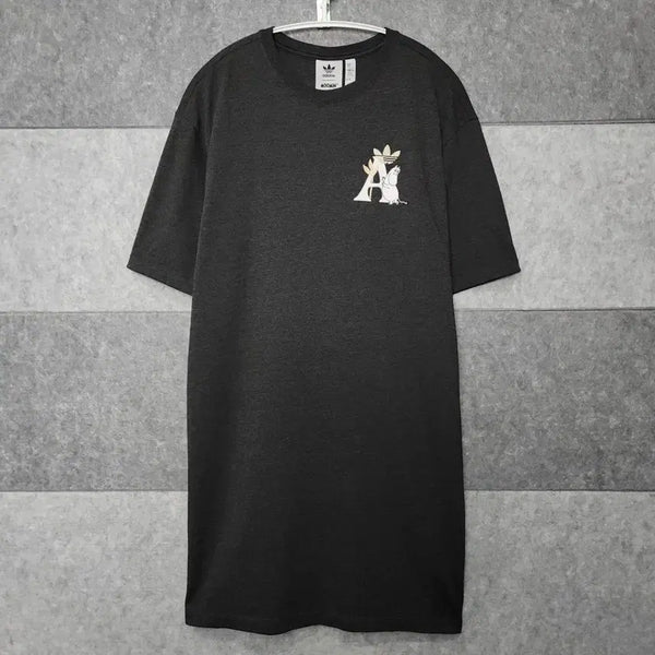 [BUNJANG] Adidas Originals x Moomin Women's Oversized Dress T-Shirt - Charcoal Grey (Size XS) / 아디다스 오리지널 x 무민 여성 원피스 티셔츠 (사이즈 XS)