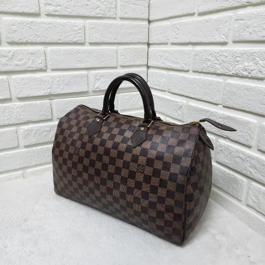 [BUNJANG] Louis Vuitton Damier Ebène Speedy 35 Tote Bag / [정품] 루이비통 다미에 에벤 스피디35