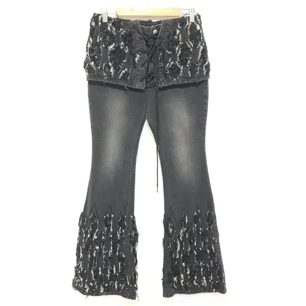 [BUNJANG] Andersson Bell For Women Destroyed Bustier Denim Jeans / 앤더슨벨 포 우먼 디스트로이드 뷔스티에 데님 진 27_i4349