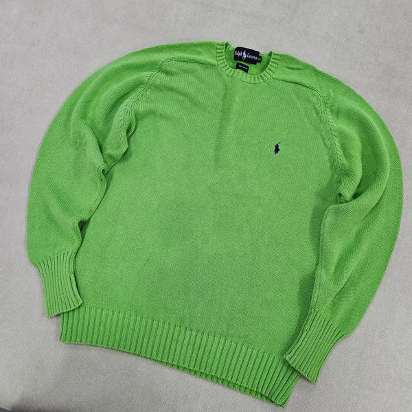 [BUNJANG] Polo Ralph Lauren 90s Cotton Crewneck Knit Sweater / 90 폴로랄프로렌 코튼 크루넥 니트 스웨터 0709Y