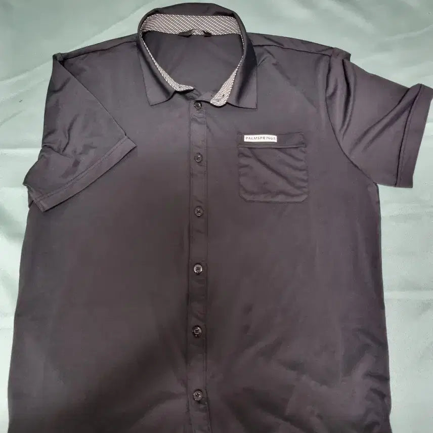 [BUNJANG] Palms Springs Men's Short Sleeve Polo Shirt Black 105 / 팜스프링스 남성 반팔 카라티 블랙105