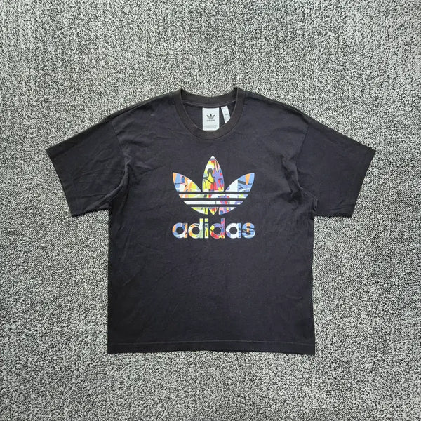 [BUNJANG] Adidas Originals Love United Big Logo Short Sleeve T-Shirt Vintage / 빈티지9. 아디다스 오리지널스 러브유나이트 불꽃 빅로고 반팔티