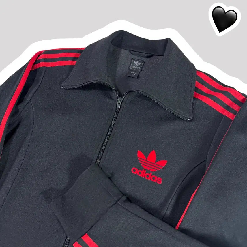 [BUNJANG] Adidas Red/Black Europa Track Top Jersey / 아디다스 빨검 유로파 트랙탑 져지 (No.56)