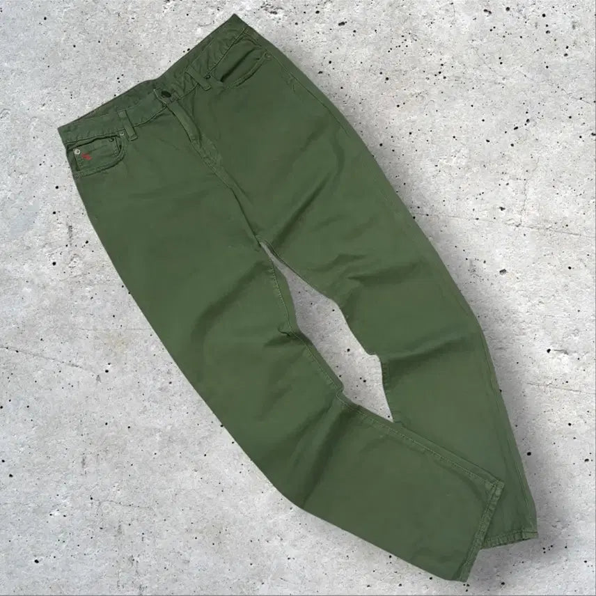[BUNJANG] Polo Ralph Lauren Khaki Denim Pants Size 2D / [20] 폴로 랄프로렌 카키 데님팬츠 E548