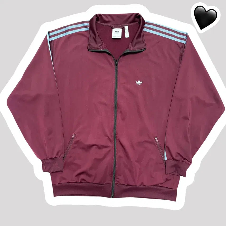 [BUNJANG] Adidas Burgundy BB Maroon Beckenbauer Track Top Jersey XL / 아디다스 버건디 BB 마룬 베켄바우어 트랙탑 져지 (No.57)