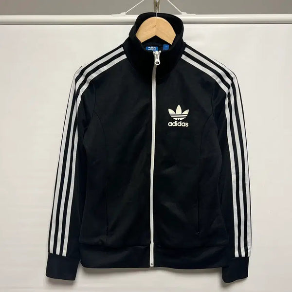 [BUNJANG] Adidas Europa Women's Black Track Top Jersey / [정품/90] 아디다스 유로파 여성용 블랙 트랙탑 져지