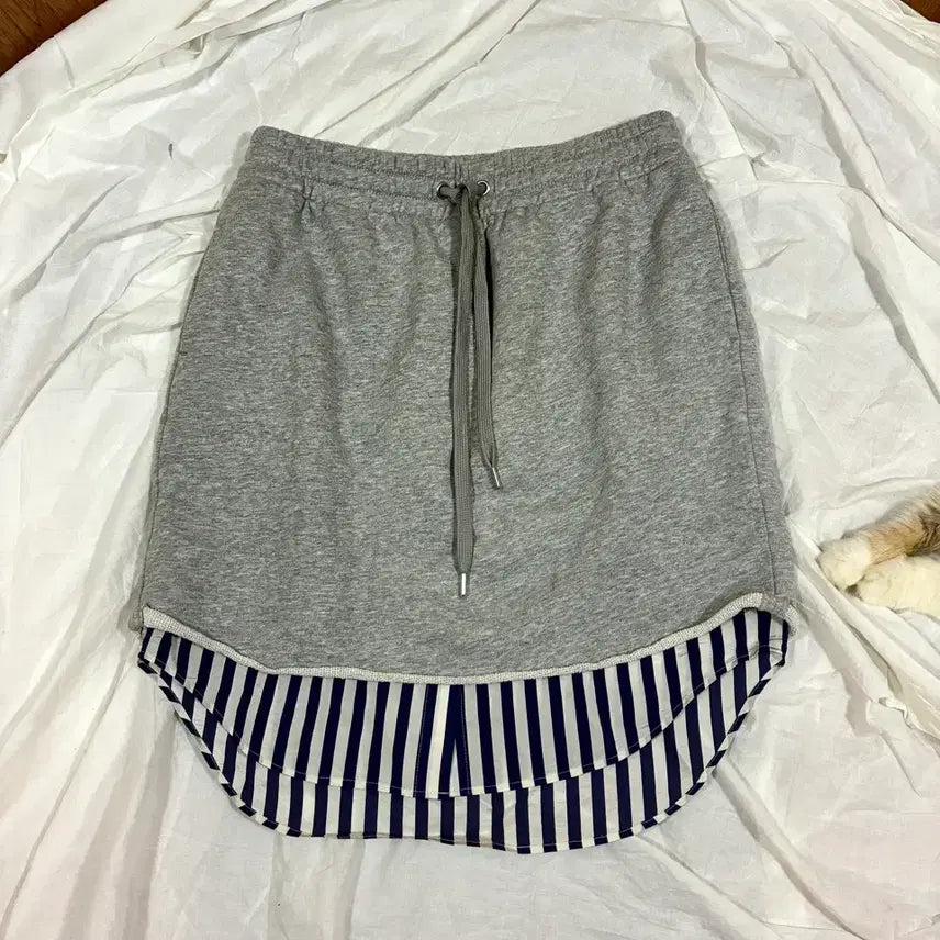 [BUNJANG] T by Alexander Wang Sweatshirt Striped Lining Skirt / 알렉산더왕 스웨트 스트라이프 라이닝 스커트