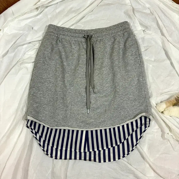 [BUNJANG] T by Alexander Wang Sweatshirt Striped Lining Skirt / 알렉산더왕 스웨트 스트라이프 라이닝 스커트