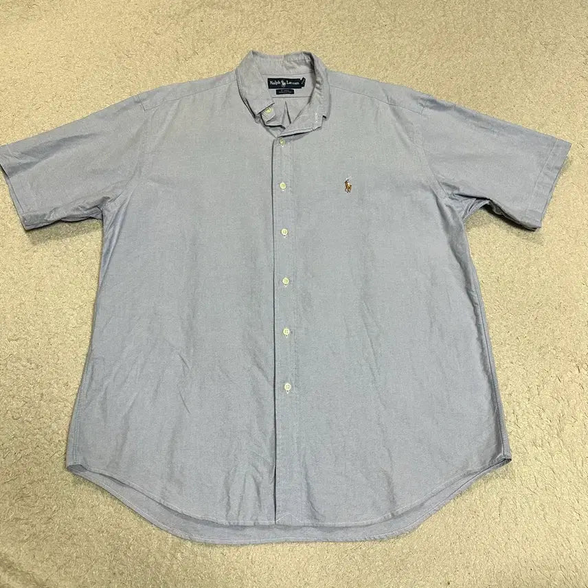 [BUNJANG] Polo Ralph Lauren Oxford Short Sleeve Shirt Oversized Fit / 폴로 랄프로렌 옥스포드 반팔 셔츠 오버핏