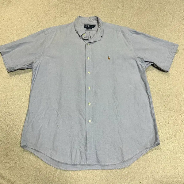 [BUNJANG] Polo Ralph Lauren Oxford Short Sleeve Shirt Oversized Fit / 폴로 랄프로렌 옥스포드 반팔 셔츠 오버핏