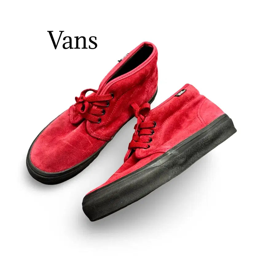 [BUNJANG] Vans Chukka Suede Red Shoes / 반스 처카 스웨이드 레드