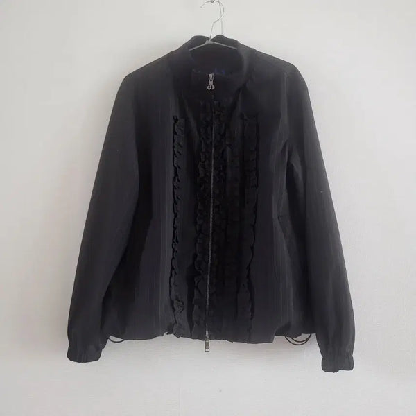 [BUNJANG] Lucky Chouette Ruffled Bomber Jacket / 럭키슈에뜨 프릴 블루종