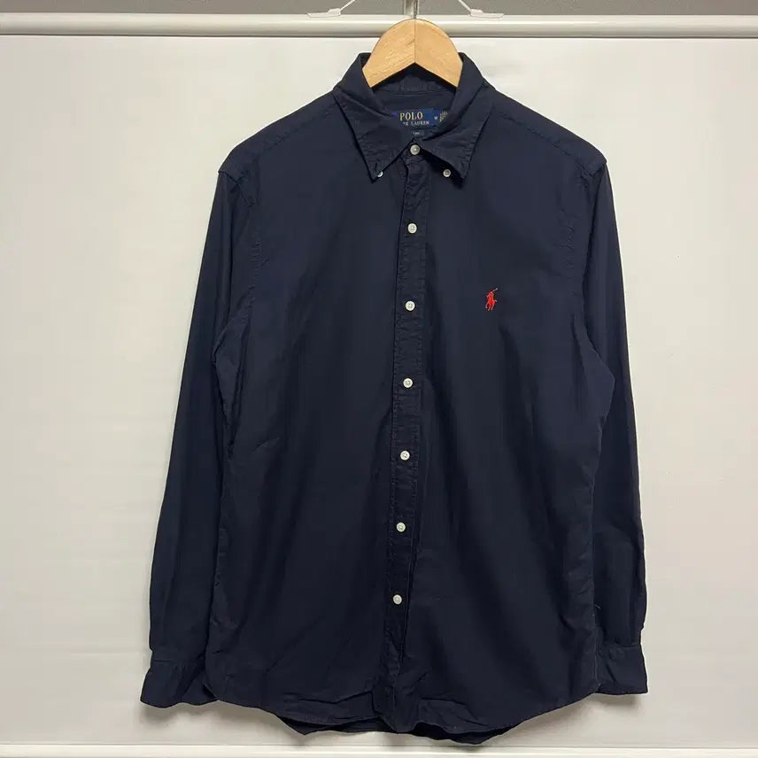 [BUNJANG] Polo Ralph Lauren Classic Fit Garment-Dyed Oxford Shirt Navy M / [QR정품/M] 폴로 랄프로렌 클래식핏 네이비 가먼트다이 옥스포드 셔츠