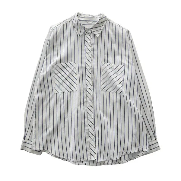 [BUNJANG] Vintage Pinstripe Casual Shirt L / 빈티지 핀스트라이프 캐주얼 셔츠 L