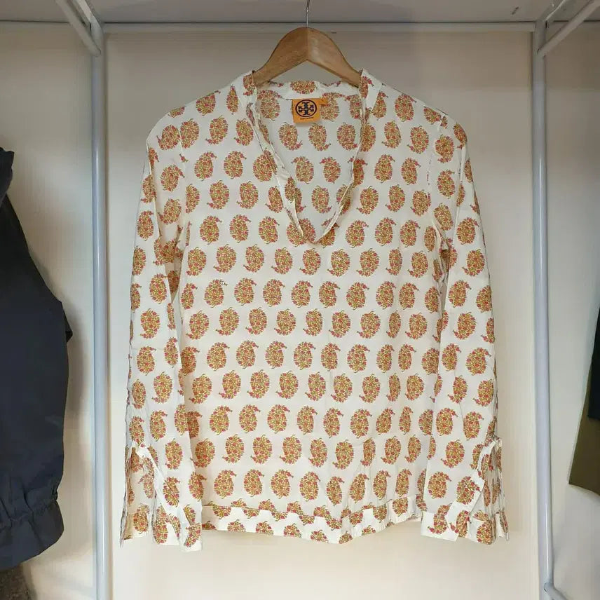 [BUNJANG] Tory Burch Cotton Paisley Pattern Tunic Top / 토리버치 코튼 페이즐리패턴 튜닉탑 씨뉴욕 에트로 이자벨마랑 드리스반노튼