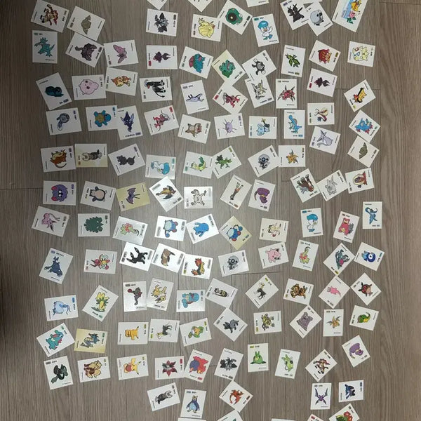 [BUNJANG] Pokemon Stickers Bundle Set (129 pcs, No Duplicates) / 포켓몬 띠부씰 129장 일괄판매 노중복