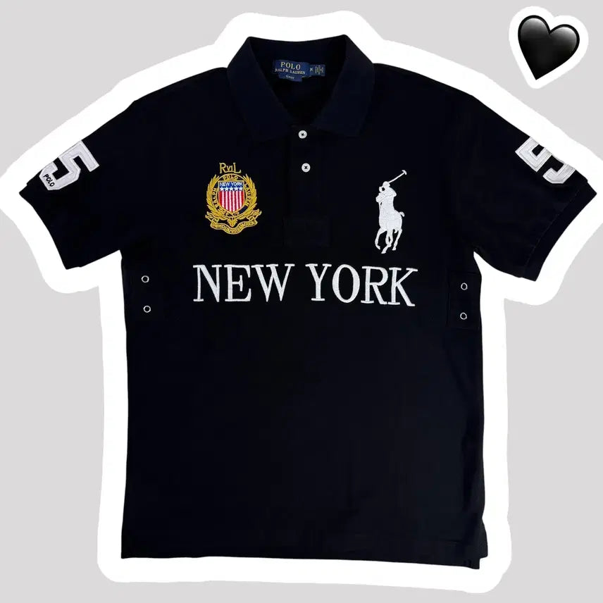 [BUNJANG] Polo Ralph Lauren New Era Chief Keef Big Pony New York Short Sleeve Polo Shirt / 신형 폴로 랄프로렌 치프키프 빅포니 뉴욕 반팔카라티 (No.66)
