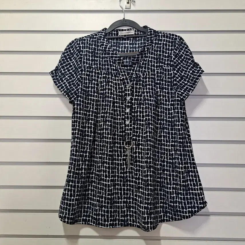 [BUNJANG] Cocotiere Navy Embellished Blouse Size 55 / 코코티에 네이비 장식 블라우스 55 옷장꾸미기