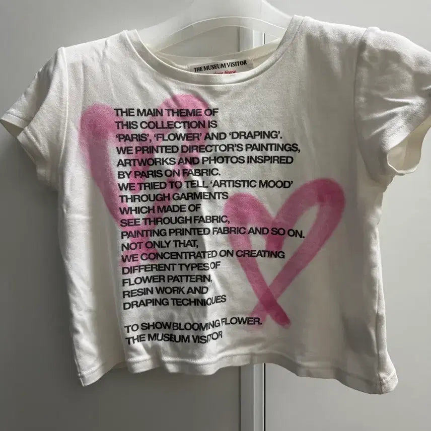 [BUNJANG] The Museum Visitor Women's Crop T-Shirt Free Size / 더뮤지엄비지터 여성 크롭티셔츠 free