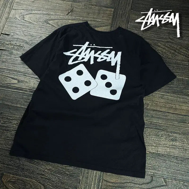 [BUNJANG] Stussy Dice Big Logo Oversized T-Shirt Black / 스투시 다이스 빅로고 오버핏 반팔티 블랙 P01879