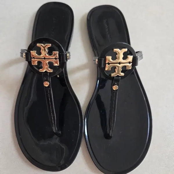 [BUNJANG] Tory Burch Flora Jelly Sandals Black Size 7 / 토리가버치 플로라 젤리 샌들 블랙 7사이즈