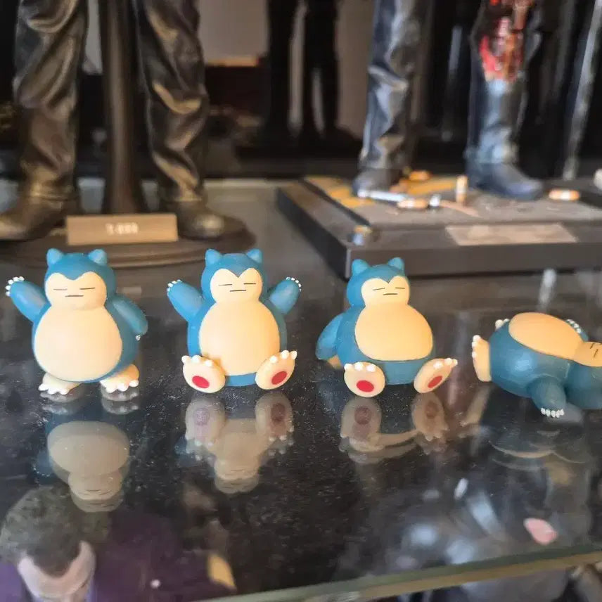 [BUNJANG] Snorlax 4 Types Figure Set / 애니 귀여운  잠만보 피규어 4종