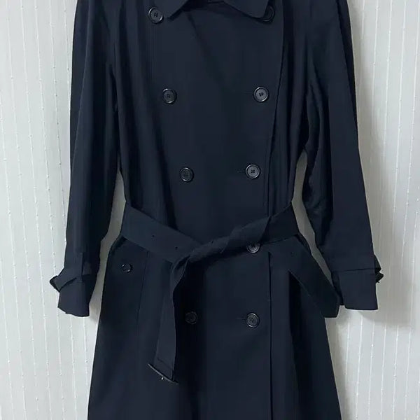 [BUNJANG] Burberry Double Trench Coat Navy / 버버리 더블 트렌치코트 네이비