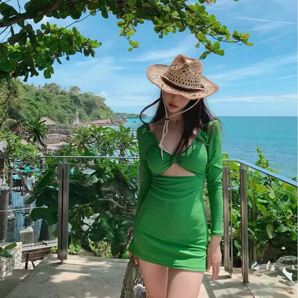 [BUNJANG] Moco Bling Green Monokini / 모코블링 모노키니