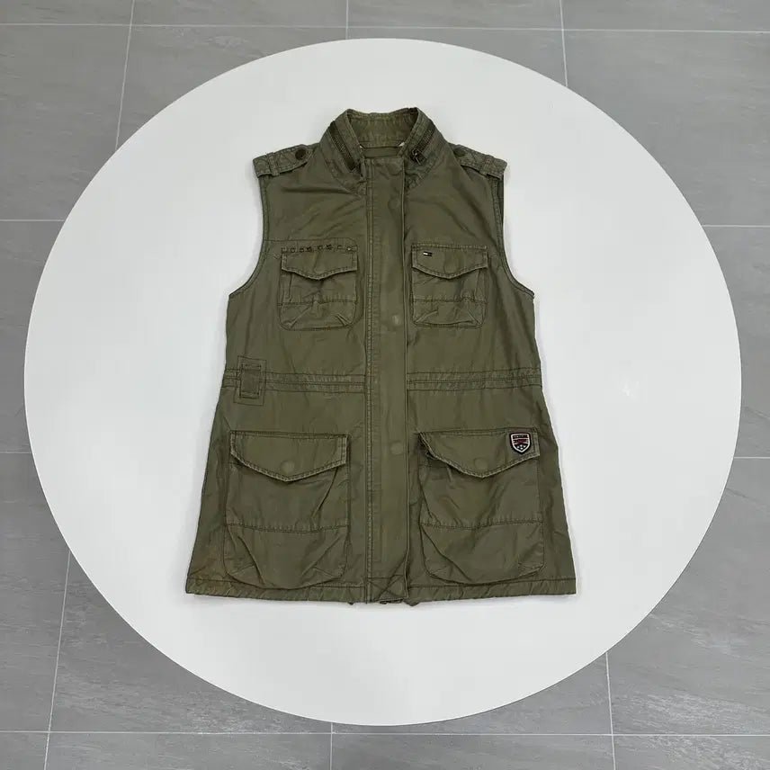 [BUNJANG] Tommy Hilfiger Utility Military Vest Khaki XS / 타미힐피거 유틸리티 밀리터리 베스트 조끼 XS