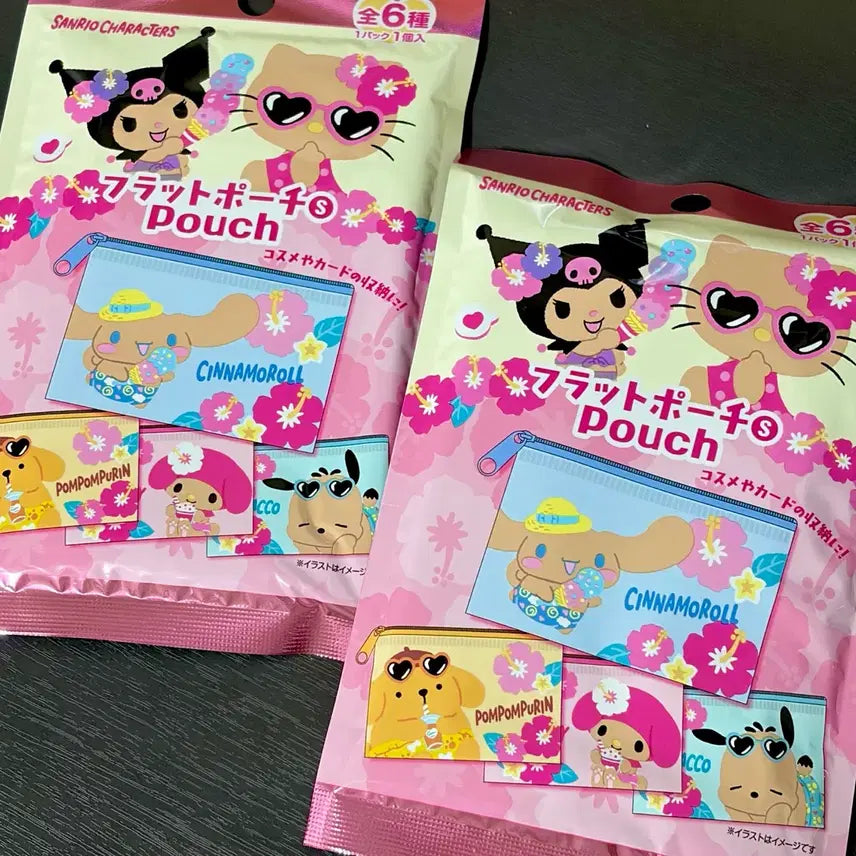 [BUNJANG] Sanrio Hawaiian Series Tanning Random Pouch / 산리오 하와이안 시리즈 태닝 산리오 랜덤 파우치 태닝키티 파우치