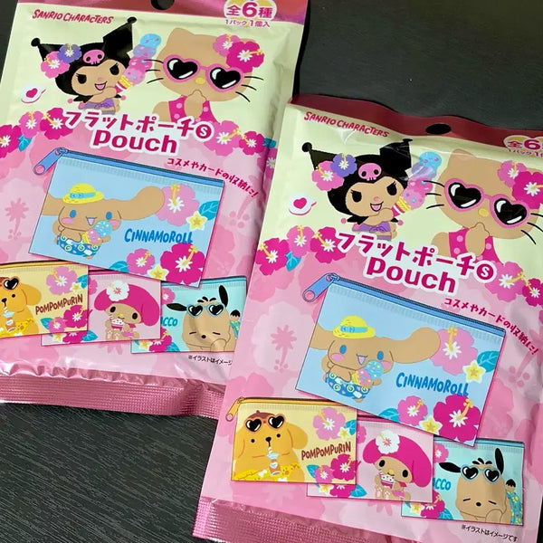 [BUNJANG] Sanrio Hawaiian Series Tanning Random Pouch / 산리오 하와이안 시리즈 태닝 산리오 랜덤 파우치 태닝키티 파우치