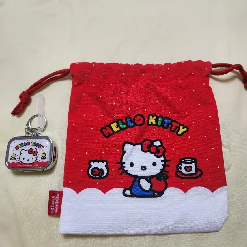 [BUNJANG] Hello Kitty Tin Case + String Pouch Set / 새상품)헬로키티 틴케이스  + 스트링 파우치