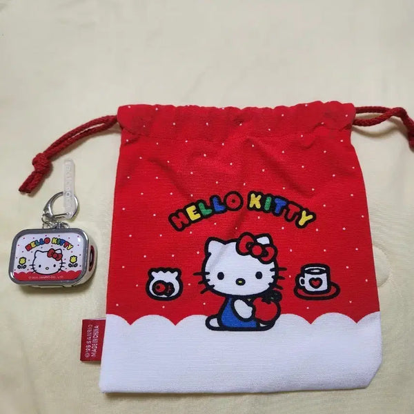 [BUNJANG] Hello Kitty Tin Case + String Pouch Set / 새상품)헬로키티 틴케이스  + 스트링 파우치